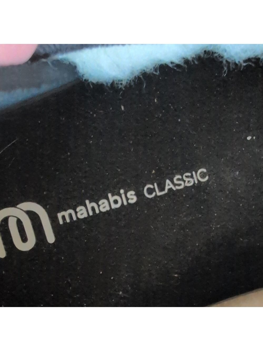 Mahabis Classic Gray and Teal Wool Detachable Soul Slip-On Slippers 39 M335 - Picture 5 of 10